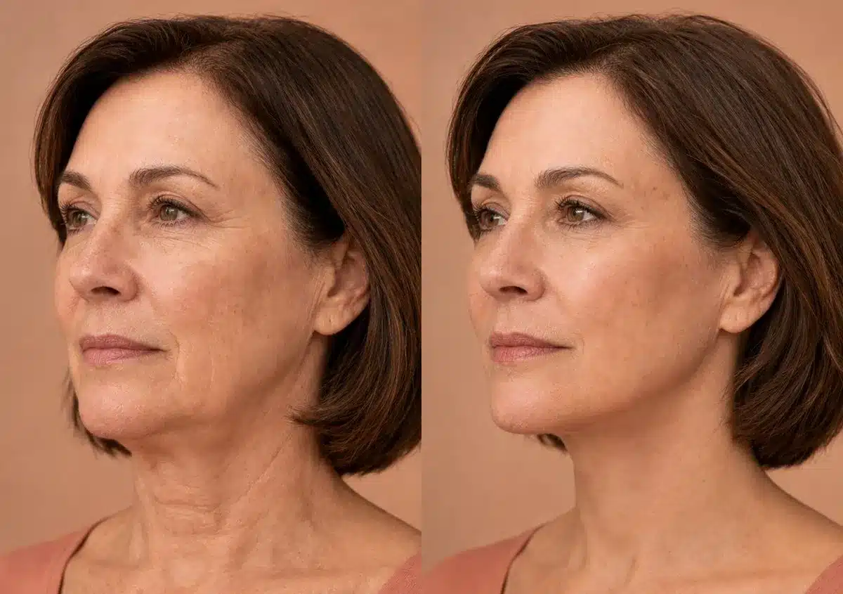 Before and after facelift
